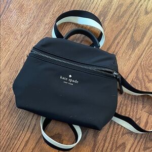 Kate Spade Black Backpack with White Accents
